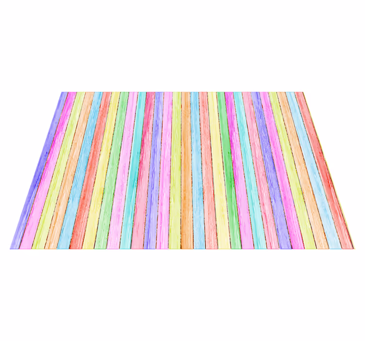 Tapete vinílico texturas tábuas de madeira coloridas - TenStickers