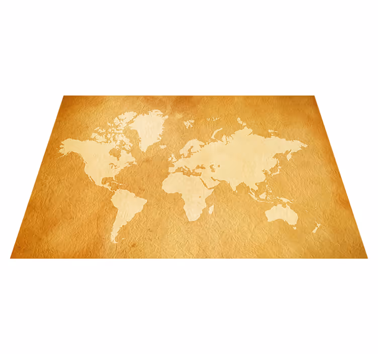 Tapete vinílico de mapa mundial mural fotográfico vintage - TenStickers