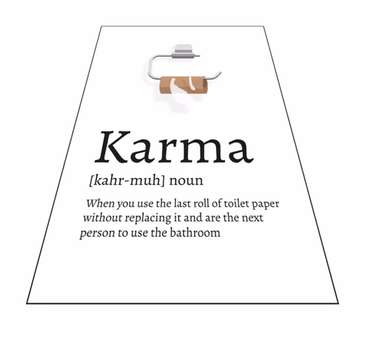 Tapete vinílico frases e textos definição de karma - TenStickers