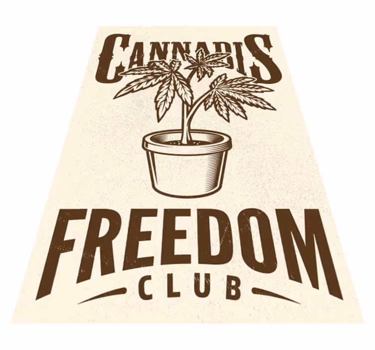 Tapete vinílico frases e textos clube de cannabis - TenStickers