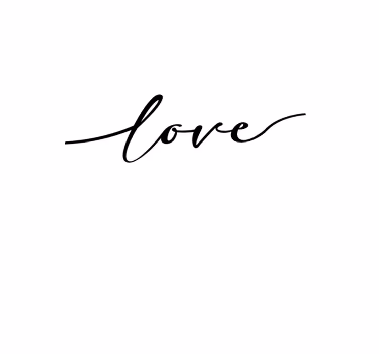 Tapete vinílico frases e textos palavra amor - TenStickers