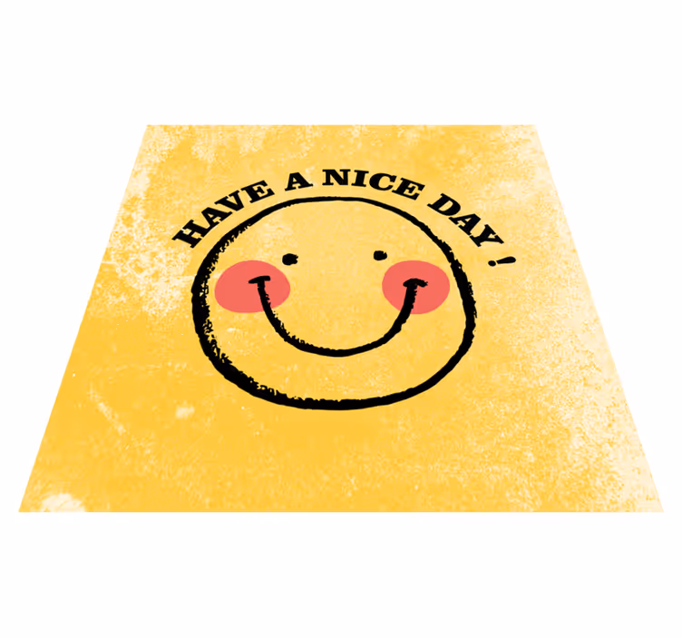 Tapete vinílico frases e textos sorriso tenha um bom dia - TenStickers
