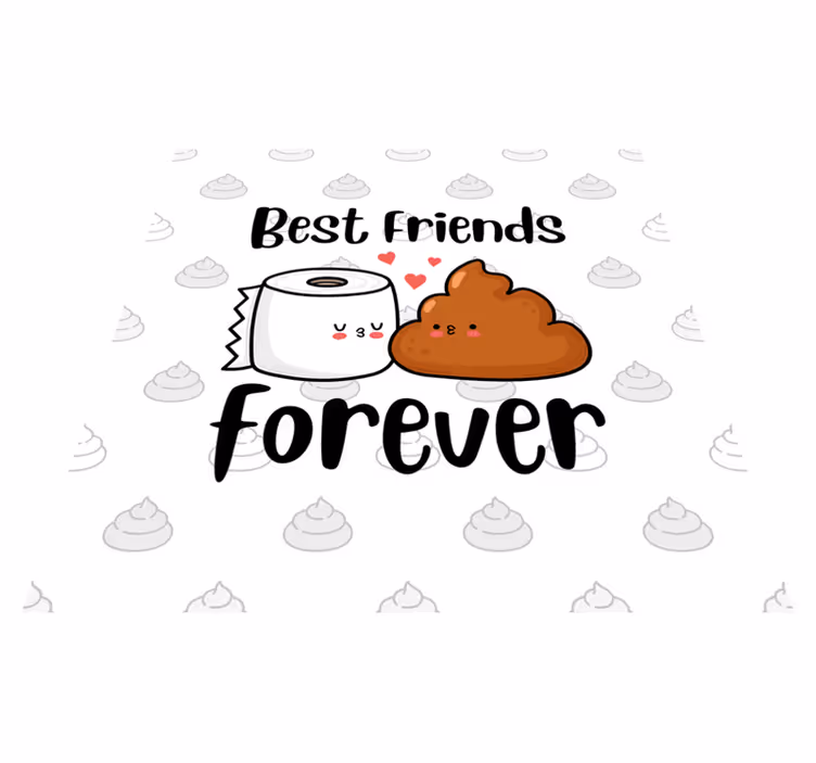 Tapete vinílico frases e textos design engraçado banheiro - TenStickers