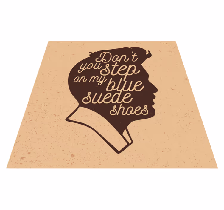 Tapete vinílico frases e textos sapatos de camurça azul - TenStickers