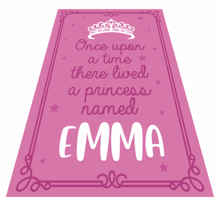 Tapete vinílico frases e textos princesa personalizada - TenStickers