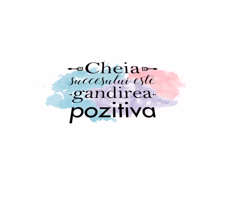 Tapete vinílico frases e textos pensamento positivo - TenStickers