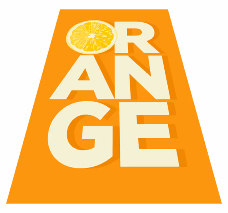 Tapete vinílico frases e textos texto laranja fatiado - TenStickers