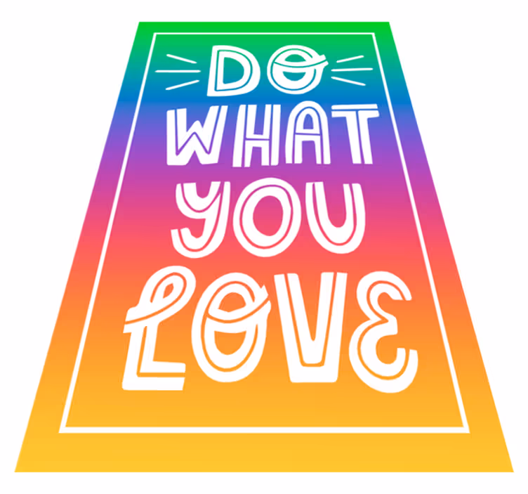 Tapete vinílico frases e textos em cores do arco-íris - TenStickers
