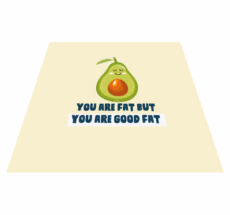 Tapete vinílico frases e textos com abacate engraçado - TenStickers
