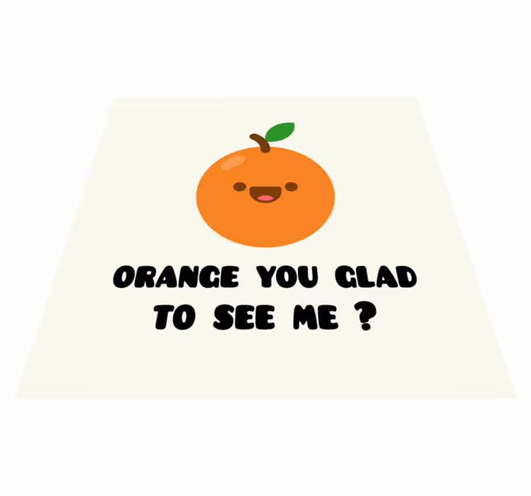 Tapete vinílico frases e textos citação engraçada laranja - TenStickers