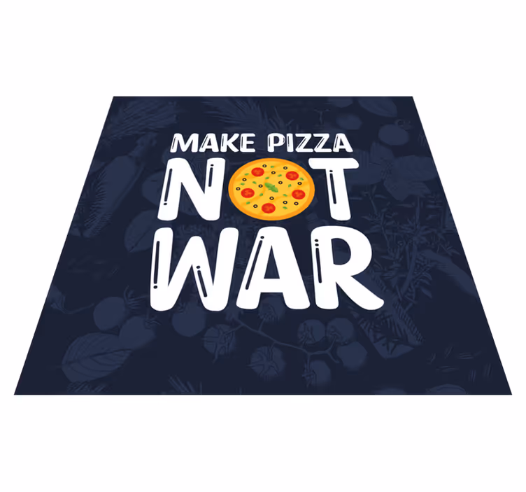 Tapete vinílico frases e textos divertidos sobre pizza - TenStickers