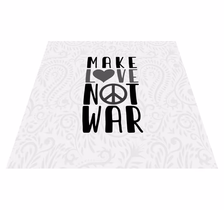 Tapete vinílico frases e textos faça amor, não guerra - TenStickers