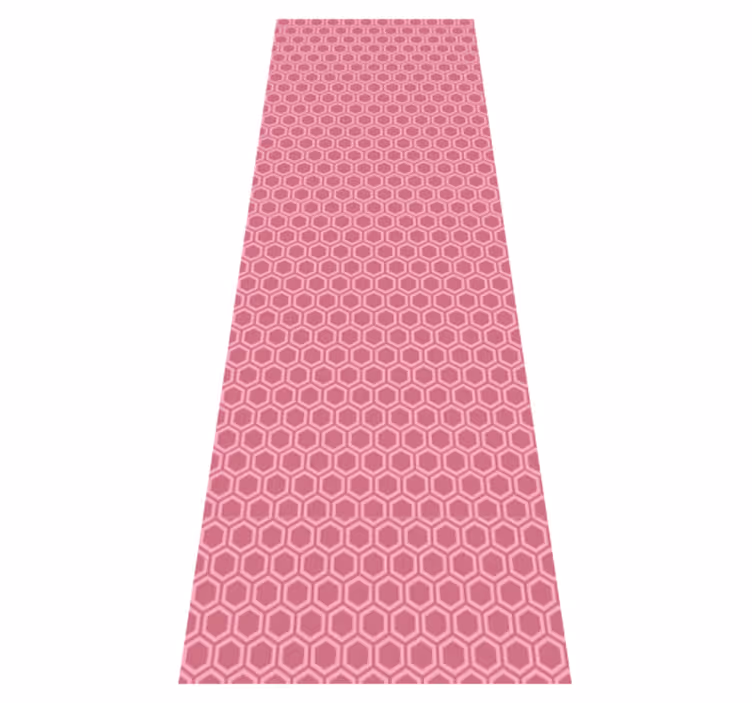 Tapete vinílico texturas padrão hexagonal rosa - TenStickers