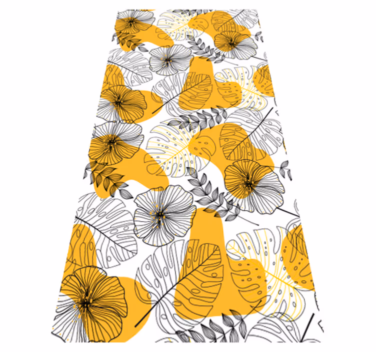 Tapete vinílico texturas com design de flores - TenStickers