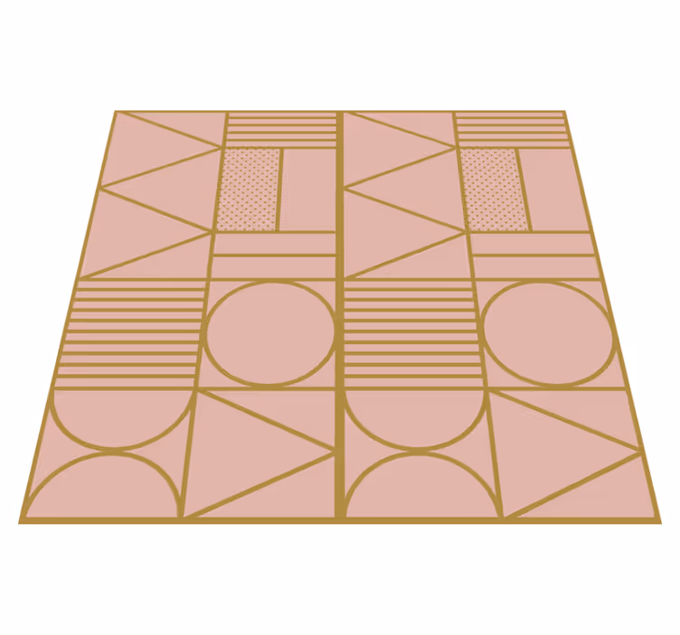 Tapete vinílico texturas blocos dourado e rosa - TenStickers