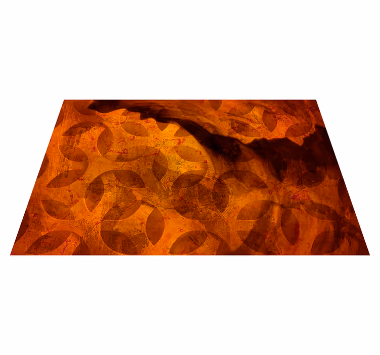 Tapete vinílico geométricas laranja abstrato - TenStickers
