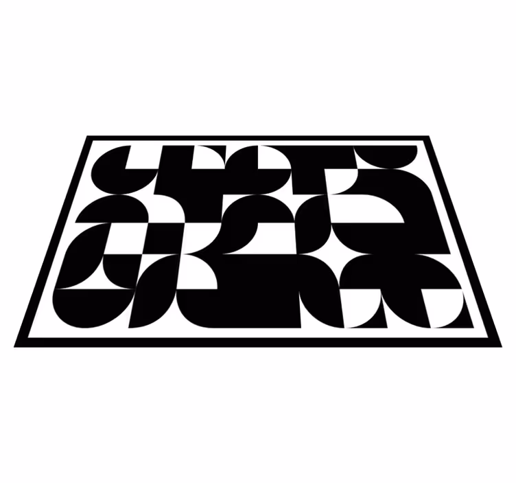 Tapete vinílico geométricas padrão artístico círculos pretos - TenStickers