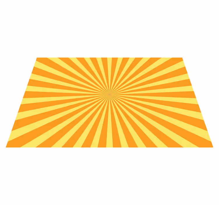 Tapete vinílico geométricas pôr do sol abstrato laranja - TenStickers