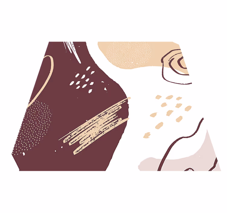 Tapete vinílico geométricas formas pastéis em pintura - TenStickers