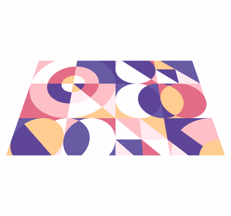 Tapete vinílico geométricas arte com figuras abstratas - TenStickers
