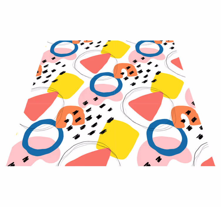 Tapete vinílico geométricas padrão artístico geométrico - TenStickers