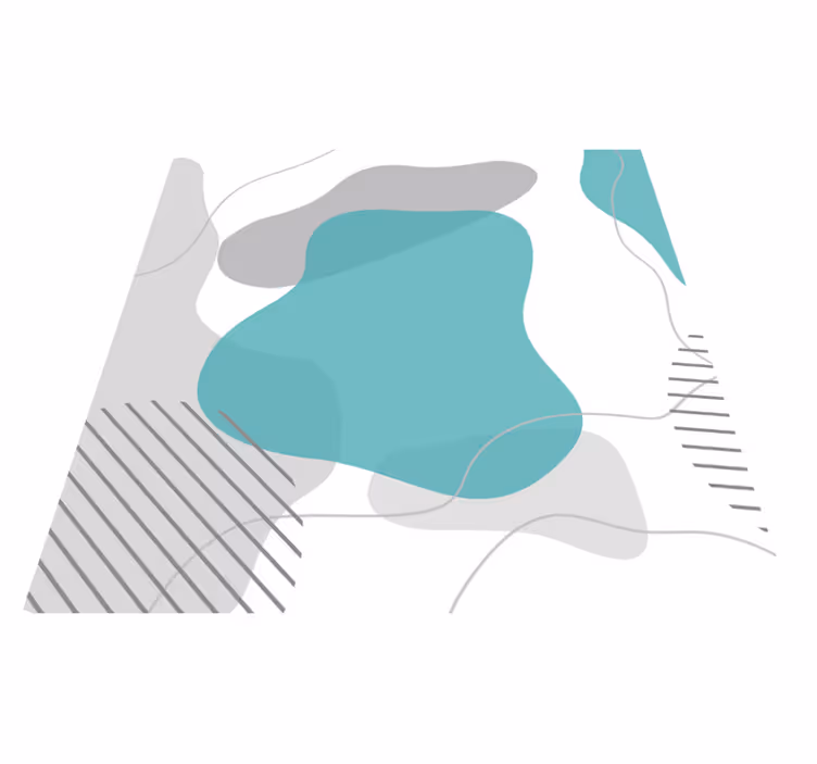 Tapete vinílico geométricas formas de arte azul e verde - TenStickers