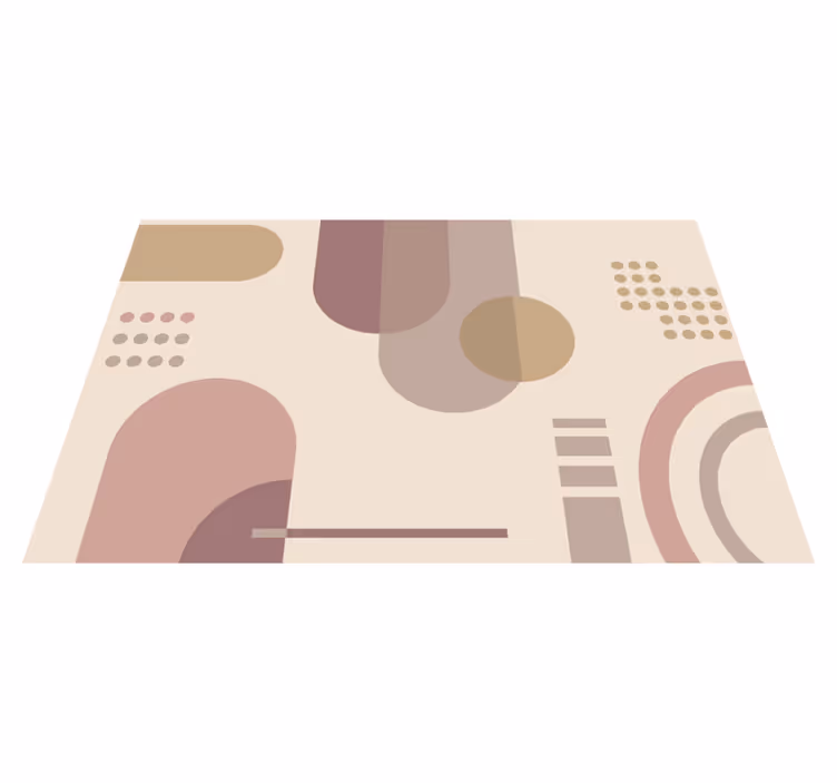 Tapete vinílico geométricas padrão cinza e marrom - TenStickers