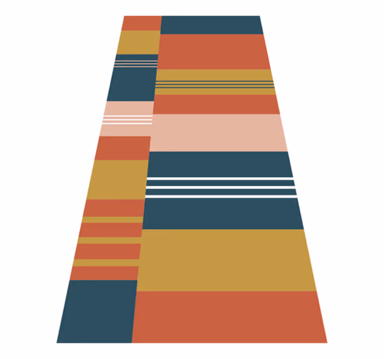 Tapete vinílico geométricas linhas de blocos abstratos - TenStickers