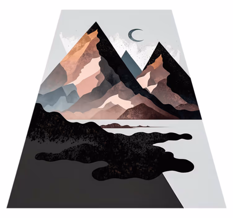 Tapete vinílico geométricas montanhas nórdicas - TenStickers