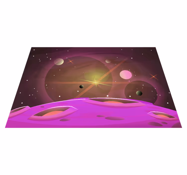 Tapete vinílico infantis visões futuristas do espaço - TenStickers