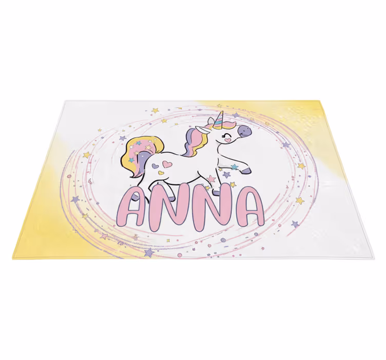 Tapete vinílico infantis com design de unicórnio mágico - TenStickers