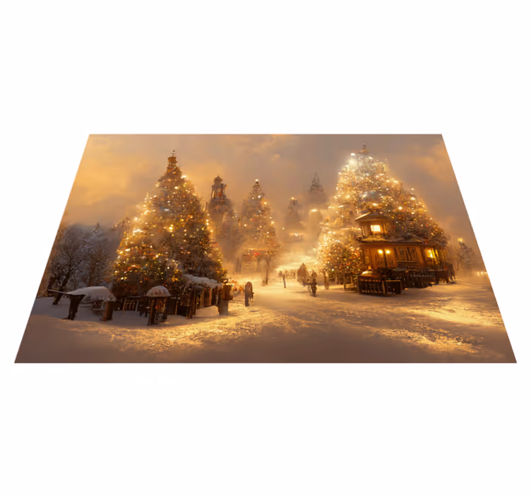 Tapete vinílico do natal mundo inverno - TenStickers