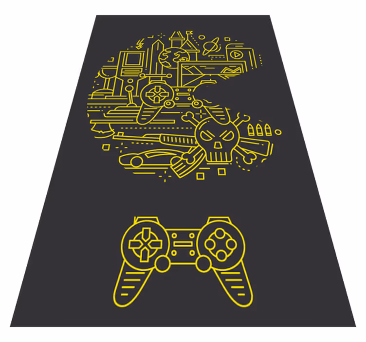Tapete vinílico de jogos chupeta amarela - TenStickers