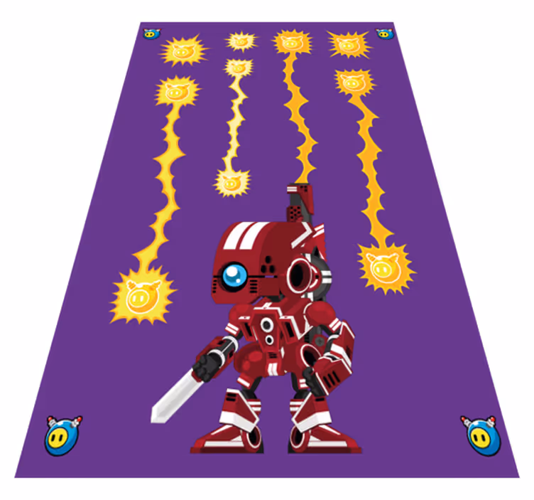 Tapete vinílico de jogos robô atirador - TenStickers
