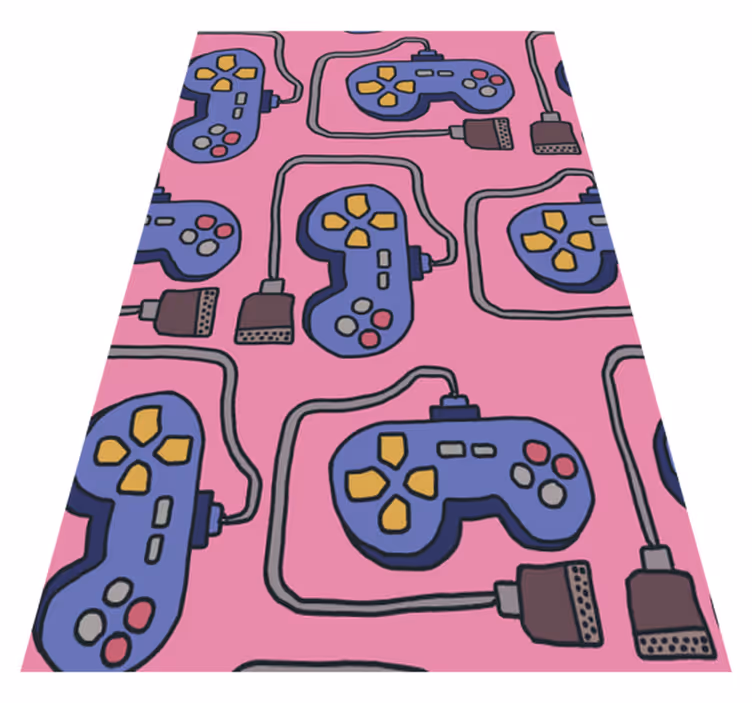 Tapete vinílico de jogos com padrão de controle retrô - TenStickers