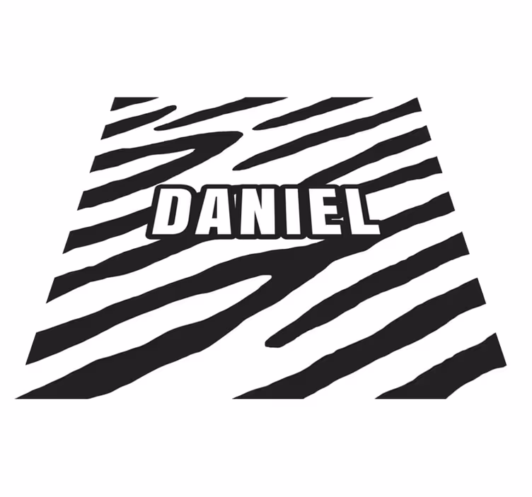 Tapete de vinil com nome padrão de zebra - TenStickers