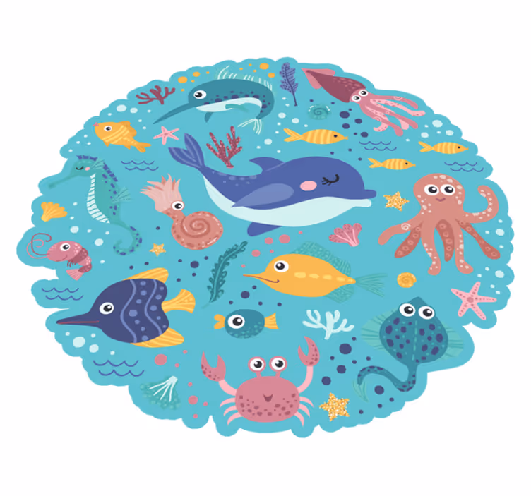 Tapete de vinil aquário de peixes - TenStickers