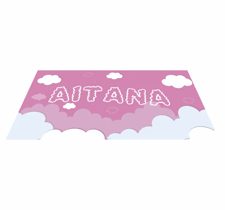 Tapete de vinil personalizado para bebés céu rosa - TenStickers