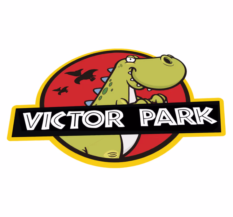 Tapete do vinil infantil do Jurassic Park personalizado - TenStickers