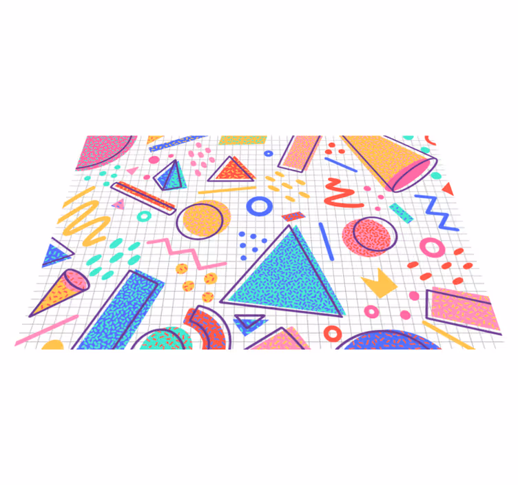 Tapete de vinil original estilo memphis retro - TenStickers