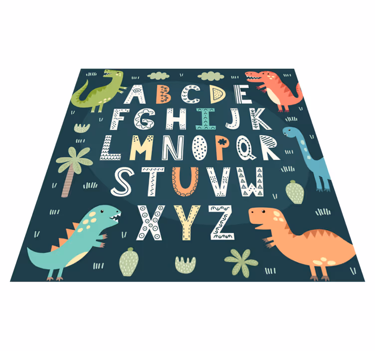 Tapete de vinil de alfabeto de dinossauro - TenStickers