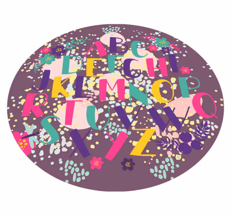 Tapete de vinil do alfabeto abstrato - TenStickers