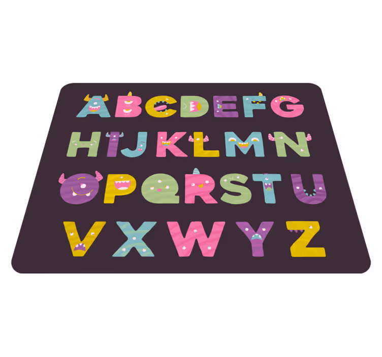 Tapete de vinil do alfabeto de monstros - TenStickers