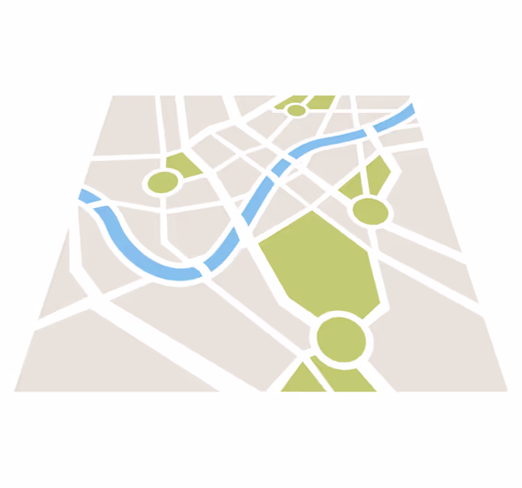 Incrível tapete vinílico de estradas da cidade  - TenStickers