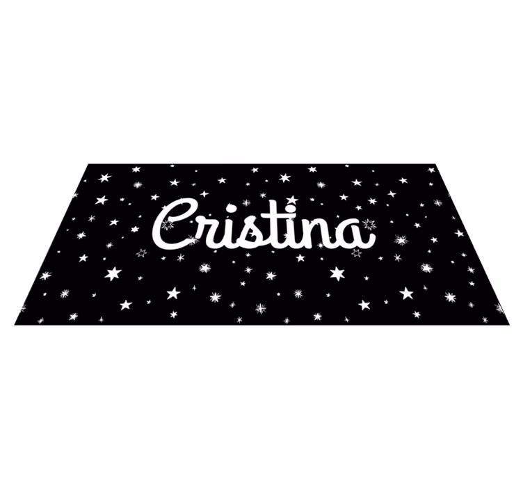 Tapete vinílico com nome estrelado personalizado - TenStickers