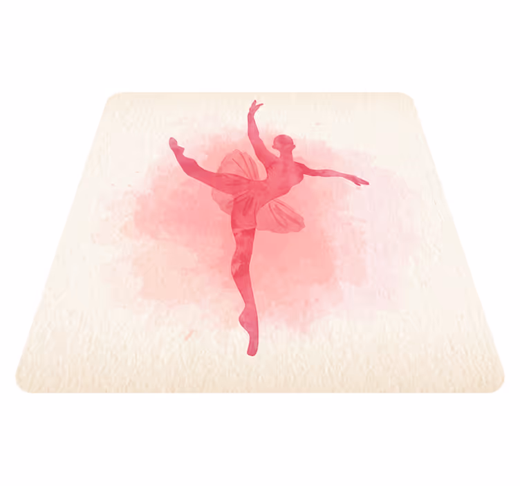 Tapete vinílico infantis silhueta de bailarina - TenStickers