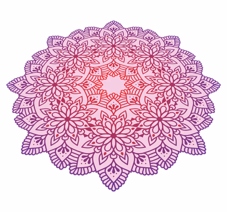 Tapete de vinil de mandala elegante rosa - TenStickers