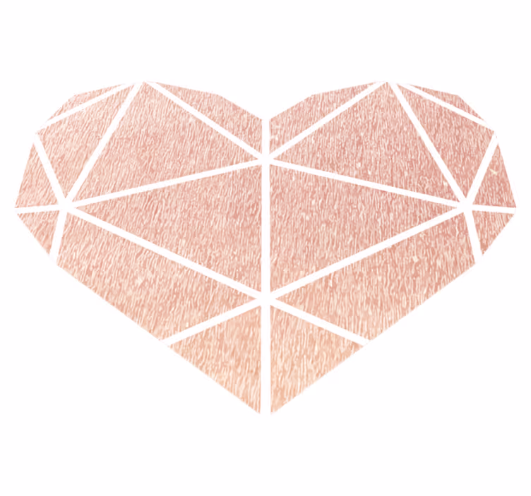 Tapete de vinil minimalista coração rosa - TenStickers