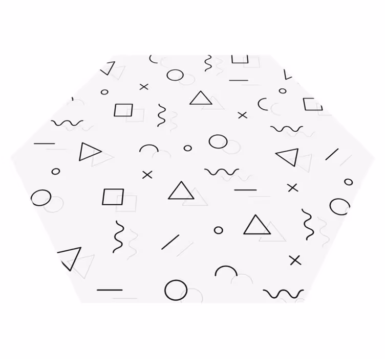 Tapete de vinil minimalista estilo memphis - TenStickers