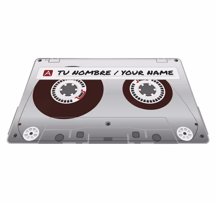 Tapete de vinil retro cassete com nome - TenStickers